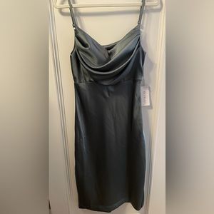 Revelry Skye Midi in Satin (Size 8, Eucalyptus)
